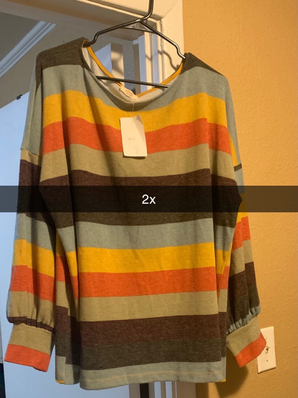 NWT Striped Multi-Color Lightweight Knit Top